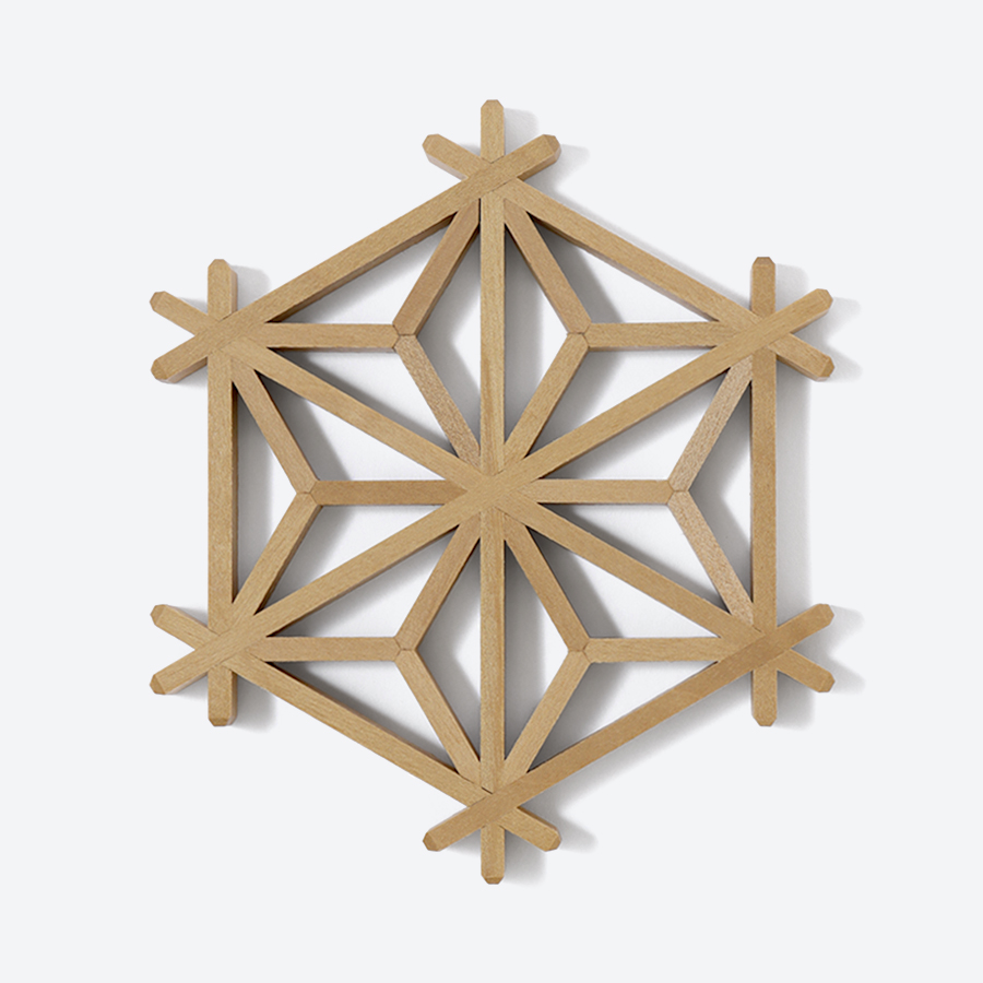 ＜Kinomo＞組子 朴(ホオ）コースターセット