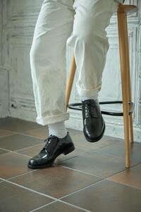 BEP-102 サービスシューズ プレーントゥ Dウィズ BLACK（ブラック）　メンズ ファッション 靴 シューズ ガラスレザー 革靴 24.5cm～28.0cm 26.5cm