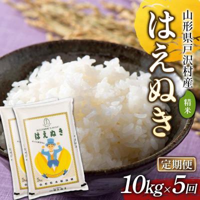 ふるさと納税 戸沢村 ≪新米先行予約≫【定期便5回】令和8年度 はえぬき 10kg(5kg×2)×5回 F7W-0541