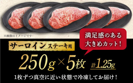 【飛騨牛】A4等級以上 サーロイン ステーキ用 5枚（1.25kg）【肉の丸長】 和牛 ブランド牛 国産  [TAZ002]