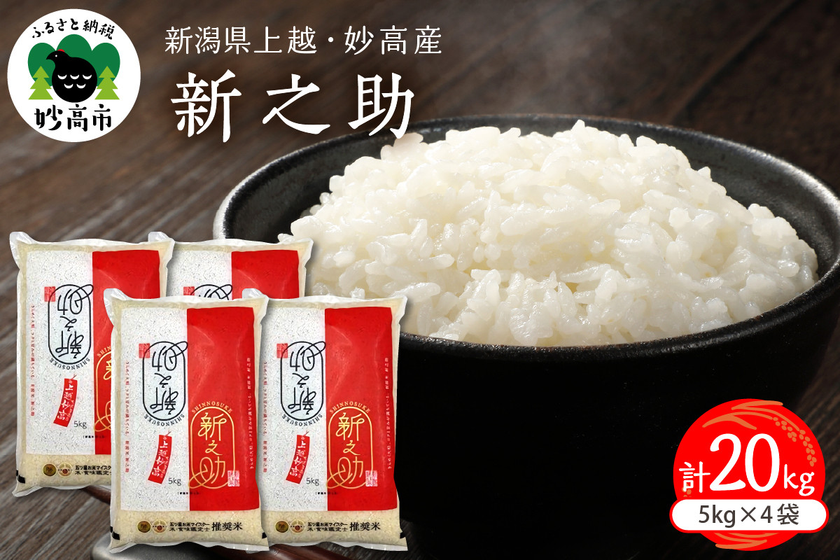 
            令和7年産 新潟県上越妙高産新之助 20kg
          