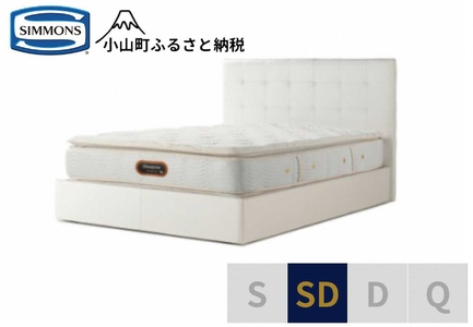 ベッド【シモンズ】セミダブルベッド モンセラート SC/6.5ピロートッププレミアム AA21221 ホワイト
