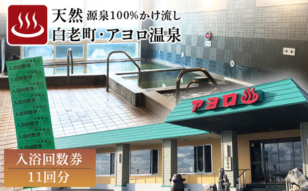 白老町 アヨロ温泉 入浴回数券 11回分 入浴チケット CF001