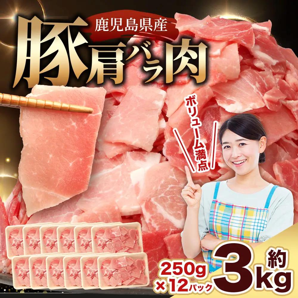 鹿児島県産 豚肉 切り落とし 計3kg