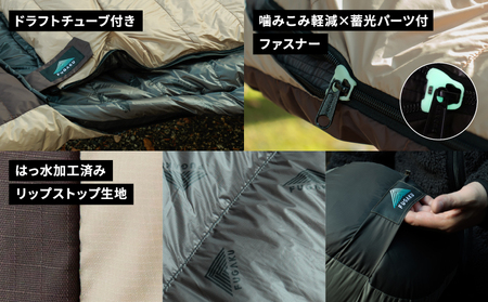 【FUGAKU】ENVELOPE SLEEPING BAG封筒型寝袋 ダウンシュラフ ベージュ※着日指定不可 DSI063