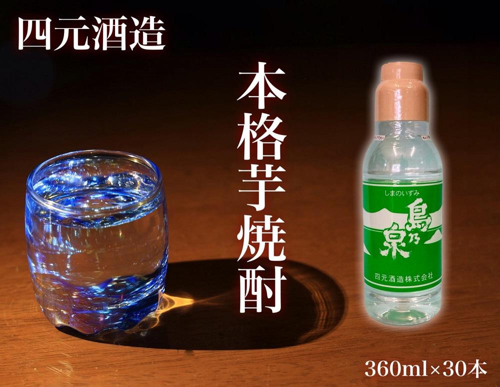 
【四元酒造】島乃泉 360ml×30本セット（アルコール分17％）【焼酎 芋焼酎 芋 いも お酒 アルコール 本格 種子島産 人気 おすすめ 鹿児島県 中種子町 ふるさと納税 送料無料 N145SM】
