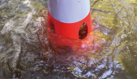 No.298-07 穴あきコーン　5個セット　ブラック ／ コーン 倒れにくい カラーバリエーション プラスチック 千葉県