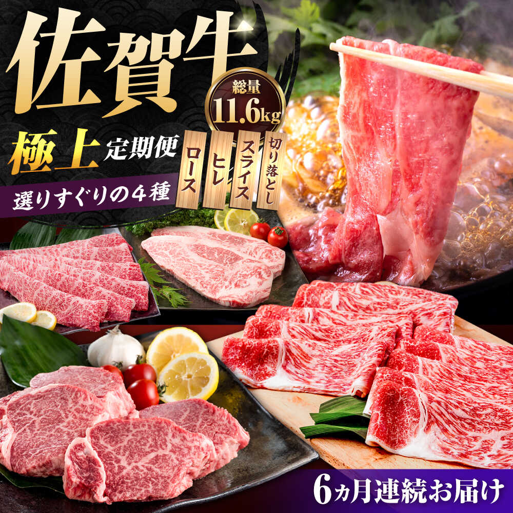 【ふるさと納税】【肉のプロが厳選！】【6回定期便】佐賀牛 極上 定期便【株式会社いろは精肉店】和牛 ブランド牛 お肉 肉 牛肉 冷凍 ロース ヒレ フィレ ステーキ すきやき すき焼き しゃぶしゃぶ 切落し 切り落とし [IAG078]