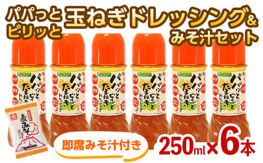 2008 【年内配送12月15日入金まで】パパっとピリッと玉ねぎドレッシング6本＋みそ汁セット