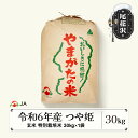 【ふるさと納税】新米 令和6年産 特別栽培米 つや姫 玄米30kg お米 送料無料 ja-tsgtb30 ※2024年11月上旬頃～2024年12月下旬頃に順次発送予定※着日指定不可※沖縄・離島への配送不可