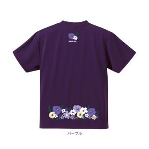 JTTA公認　卓球ユニフォーム【男女兼用(ドライ):XLサイズ】フラワー2　パープル【1671151】