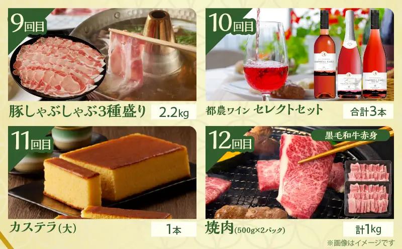 ≪12か月お楽しみ定期便≫都農町定期便(梅) 肉 加工品 デザート 国産_T999-0086