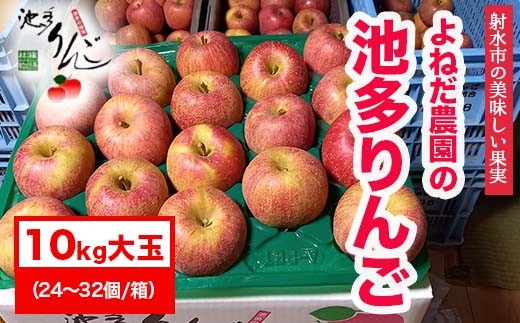
                  【射水のおいしい果実】【林檎】 よねだ農園の池多りんご サンふじ 10kg大玉（24～32個／箱） ※2026年11月～発送
                