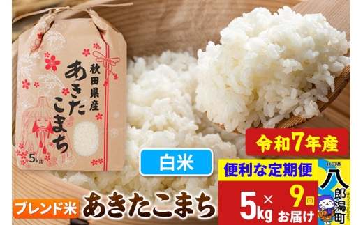 《定期便9ヶ月》 あきたこまち ブレンド米 5kg【白米】令和7年産 秋田県産 こまちライン [こまちライン あきたこまち ブランド米 ブレンド米 お米 白米 精米 米どころ 秋田 秋田県産]