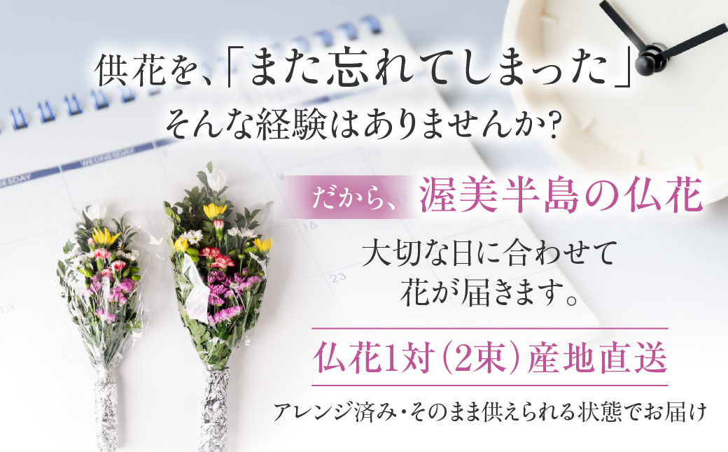 【定期便　年12回】産地直送 《お墓用》 仏花 日時指定可 生産額 日本一 田原市 渥美半島 月命日 お彼岸 お盆 年末 鮮度 生花 お花 定期便 お墓まいり