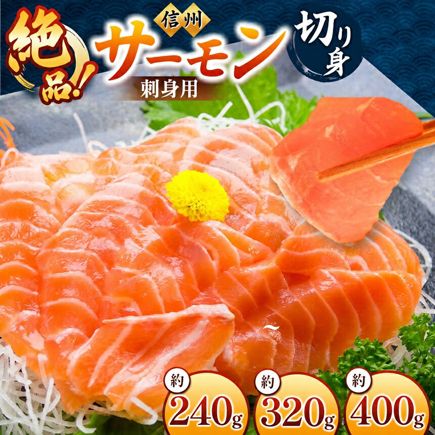 【ふるさと納税】希少 国産 信州 サーモン 切り身 刺身用 約120g×2パック～ 約200g×2パック | 魚 魚介類 サーモン 信州サーモン 切り身 刺身 鮭 シャケ 海鮮 新鮮 鮮魚 お祝い 贅沢 豪華 おつまみ 高評価 長野県産 長野県 南信州 天龍村