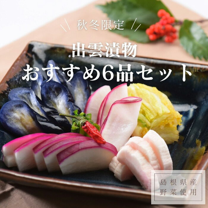 【ふるさと納税】【11月中旬〜1月中旬限定】出雲漬物おすすめ6品セット 津田かぶ 浅漬け 千枚漬け 大根 らっきょう みょうが 島根県 出雲市 けんちゃん漬け