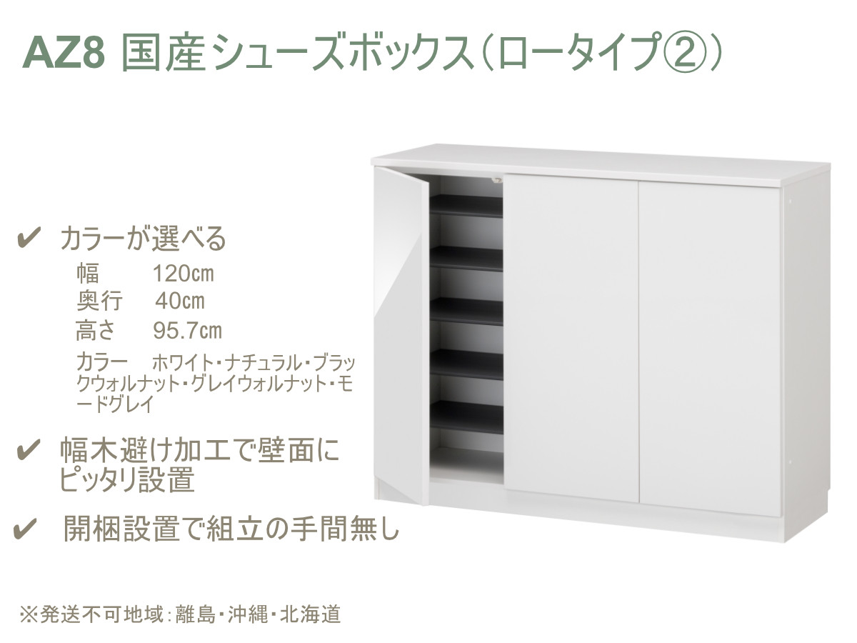 
AZ8　国産シューズボックス（ロータイプ②）※開梱設置
