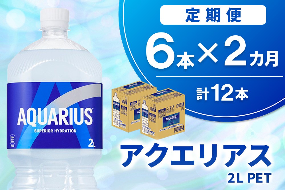 
                  【2か月定期便】アクエリアス PET 2L (6本×2回) 計12本【アクエリ スポーツ飲料 夏バテ予防 水分補給 2L 2リットル ペットボトル ペット スポーツ イベント】K090545
                