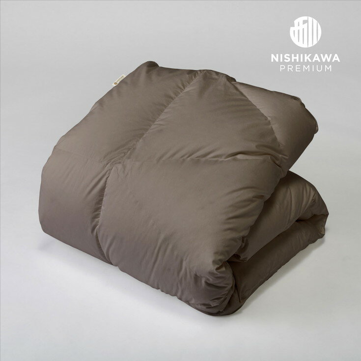 【ふるさと納税】nishikawa（西川） 羽毛掛けふとん(合掛け) ポーリッシュホワイトグースダウン93％ シングル 配色グレー 羽毛 掛け布団 日本製