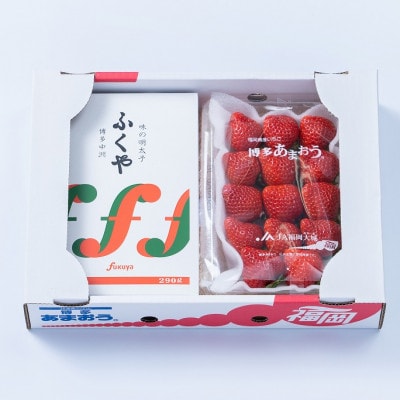 【12月上旬より順次発送】福岡産あまおう＆ふくや味の明太子(大)(大牟田市)【配送不可地域：離島・北海道・沖縄県】