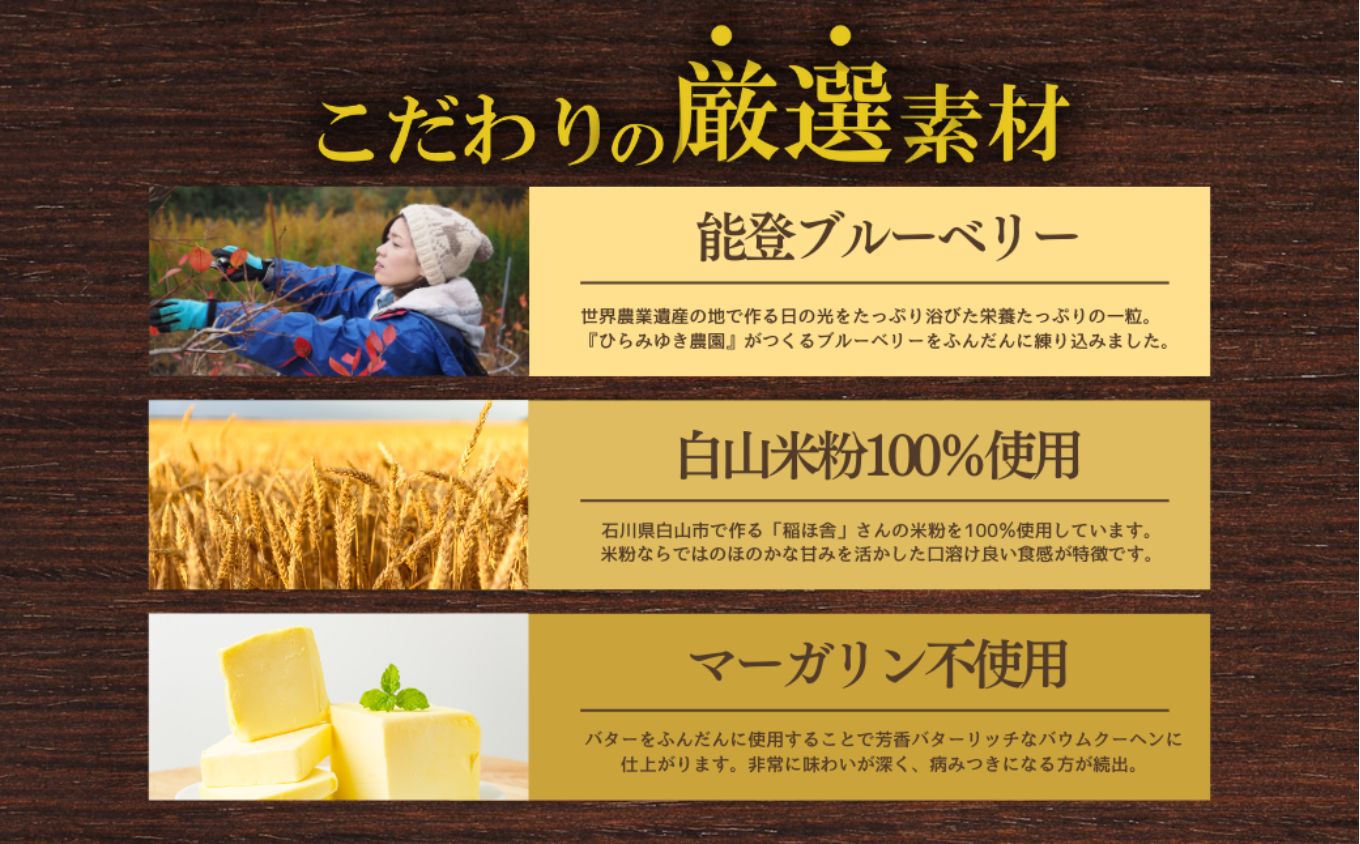 全国バウムクーヘン総選挙1位獲得！能登塩ぶるべりばぁむ180g×1個（約4.5号：直径13cm）【スイーツ お菓子 お土産 バームクーヘン バウムクーヘン 手土産 おやつ デザート お取り寄せグルメ 