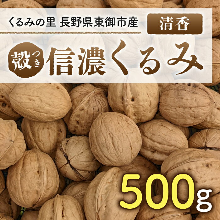 【ふるさと納税】国産 長野県産 殻つき 信濃くるみ 500g（品種 清香）2026年産 長野県東御市産 ※2026年11月以降発送