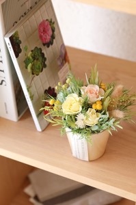 プリザーブドフラワー ピュアローズ イエロー