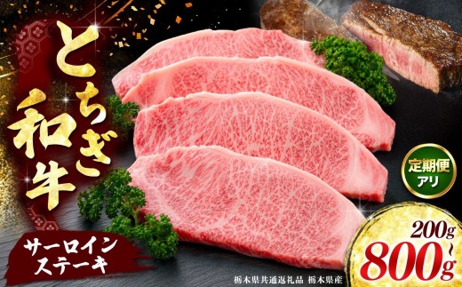 
                  選べる 容量 回数【とちぎ和牛】牛肉 サーロインステーキ200g～800g  《栃木県共通返礼品 栃木県産》
                