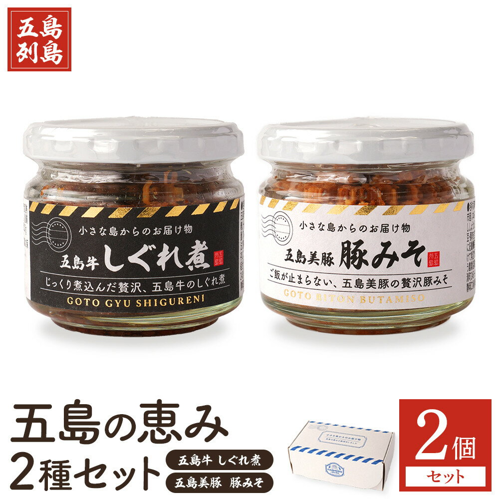 【ふるさと納税】五島の恵み2種セット(五島牛 しぐれ煮・五島美豚 豚みそ)　
