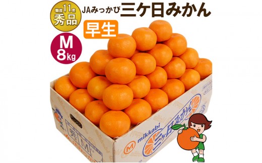 
                  三ケ日みかん 早生【秀品】Mサイズ8kg(72個前後) ミカン 果物 くだもの フルーツ 甘い 静岡県 浜松市 果物類 柑橘類 
                