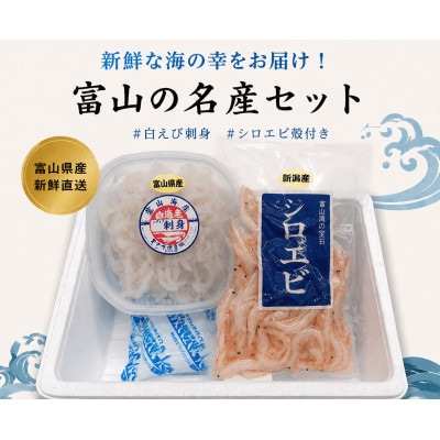 シロエビ刺身・シロエビ殻付きセット【配送不可地域：離島】