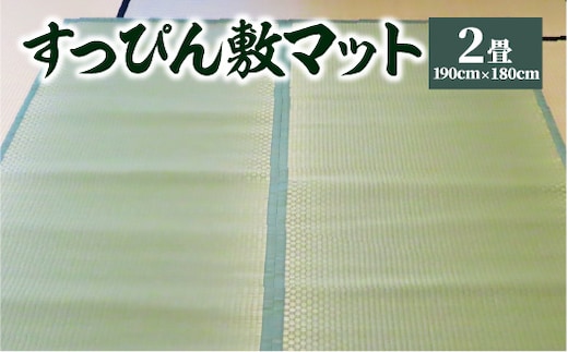 
										
										八代市 い草 すっぴん敷マット 2畳 190cm×180cm 熊本県産【青】
									