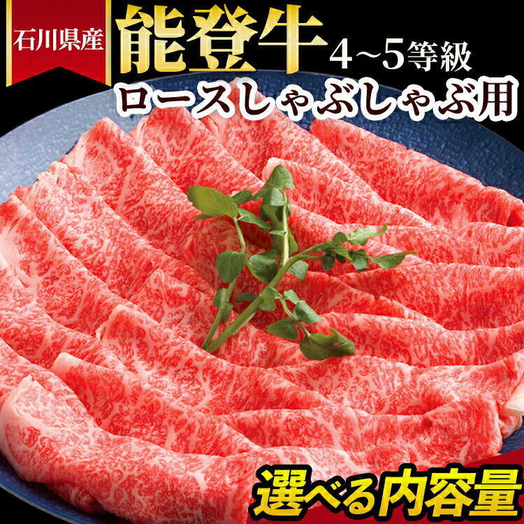 【ふるさと納税】＼選べる内容量／石川県産 能登牛（4～5等級）ロースしゃぶしゃぶ用 ※2025年1月以降に順次発送予定