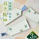 【ふるさと納税】【有田焼】羽根羽子板皿 3枚セット /宮崎陶器[UBE021]