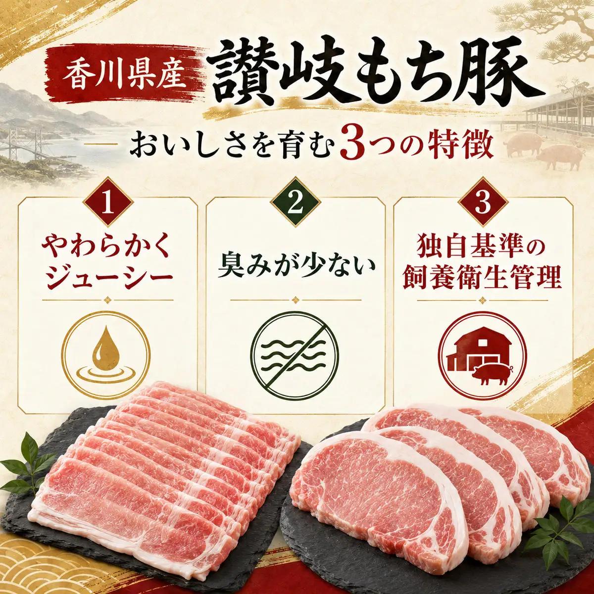讃岐もち豚 ローススライス・テキカツ 各500gセット お肉 豚肉 