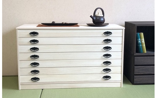 桐たんす 総桐着物チェスト浅7段 NKT-7：C141-005