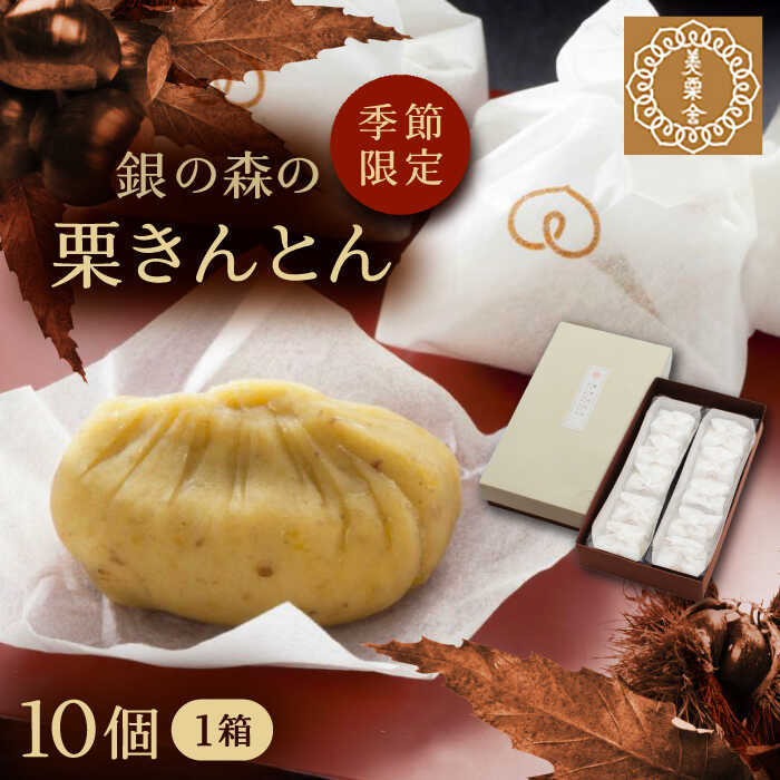 【ふるさと納税】美栗舎の栗きんとん 10個入り / 栗 くり 栗きんとん くりきんとん 季節 秋 限定 栗 岐阜 セット 手土産 和菓子 スイーツ お菓子 和菓子 スイーツ デザート おやつ お菓子 プレゼント お取り寄せ 直送 /恵那市/銀の森[AUBG027]