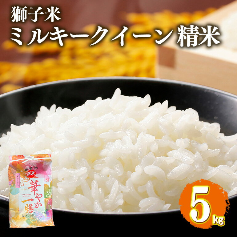【ふるさと納税】 【令和7年産】獅子米 ミルキークイーン 精米 5kg 岡田ファーム お米 白米 米 おこめ ブランド米 ミルキー 5キロ 国産 単一原料米 コメ こめ ご飯 銘柄米 茨城県産 茨城 産直 産地直送 農家直送 ごはん 家庭用 贈答用 お取り寄せ ギフト 送料無料 (B02-005)