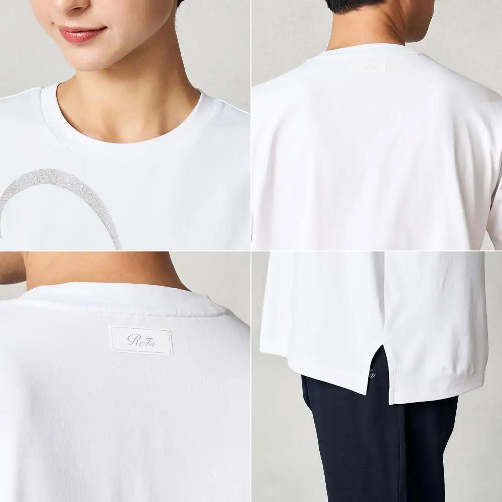 【シルバー Mサイズ】リファ バイタルテック コンフォートジャージー クルーネックTシャツ ReFaロゴ