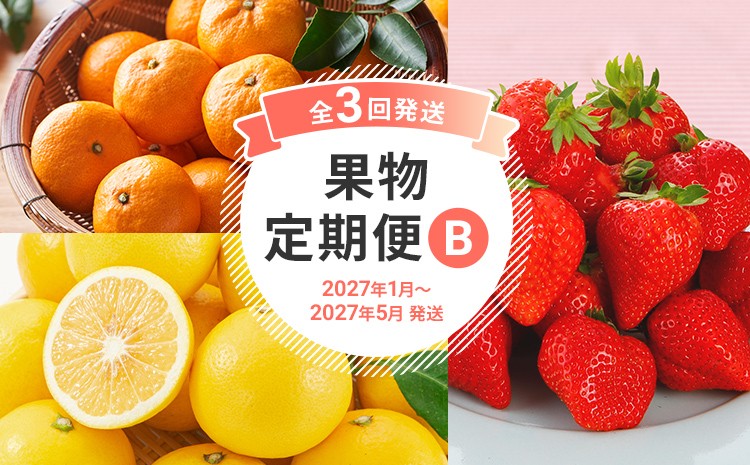 
                  定期便 果物定期便B 3回発送 みかん 博多あまおう ニューサマーオレンジ 日向夏 定期発送 果物 くだもの フルーツ 柑橘 イチゴ 送料無料 【2027年1月～5月まで計3回お届け】
                