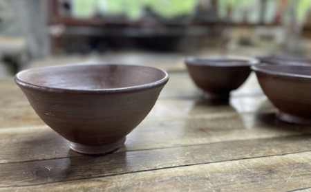 三国窯 備前焼 ご飯茶碗 1個
