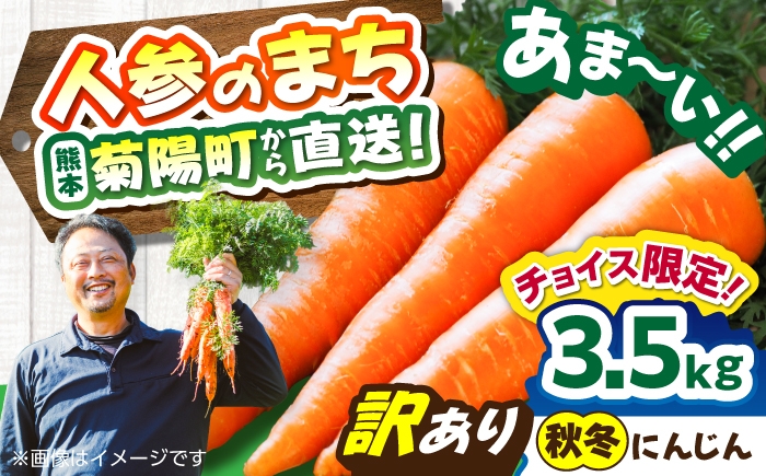 
                  【先行予約】【12月中旬より順次発送】【訳あり】（チョイス限定）菊陽秋冬にんじん 約3.5kg  / にんじん 菊陽にんじん 西洋にんじん ニンジン 菊陽人参 わけありにんじん 熊本産にんじん 人参 野菜 熊本 菊陽 わけあり スープ カレー 料理 あきふゆにんじん 【マツモト：ファーム】 [BHDH014]
                
