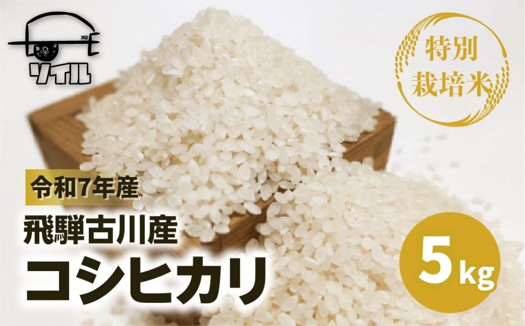 
【先行予約】 令和７年産 新米 飛騨古川産　特別栽培米　こしひかり　5kg 特A ソイル
