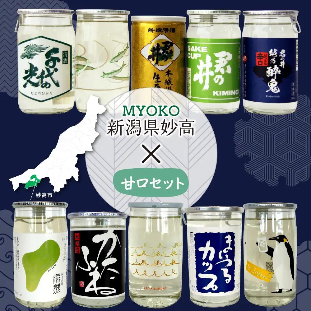 新潟県妙高飲み比べカップ酒セット(甘口セット) 10種 詰め合わせ