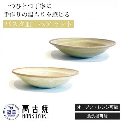 ふるさと納税 菰野町 三重県菰野町　萬古焼　パスタ皿(ビードロ・アイボリー)セット