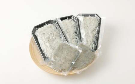 大阪湾産漁師が直送 生しらす 約100g×2個 釜揚げしらす 約80g×3個 計約440g