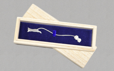 【内藤銀器製作所】銀製 ショートマドラー (ねこ) 全5種 （種類：(1)おねだり ねこさん）