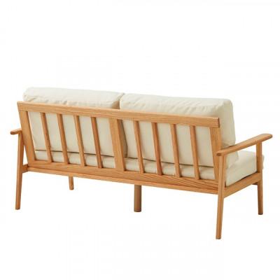 ふるさと納税 岡崎市 【組立設置込】木製ソファ　オーデンセ　幅162cm　2.5人掛け　レッドオーク　オフホワイト |  | 03