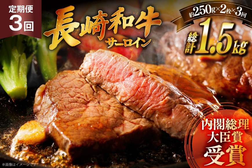 
                  和牛 ステーキ 長崎和牛 サーロイン 250g 2枚 ソース付き 3回 定期便 計1.5kg [萩原食肉産業 長崎県 平戸市 hr42bgy410031] 肉 牛肉 焼肉 にく 平戸 希少 鉄板焼き
                